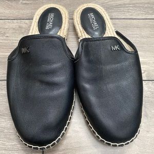 Black MK slippers